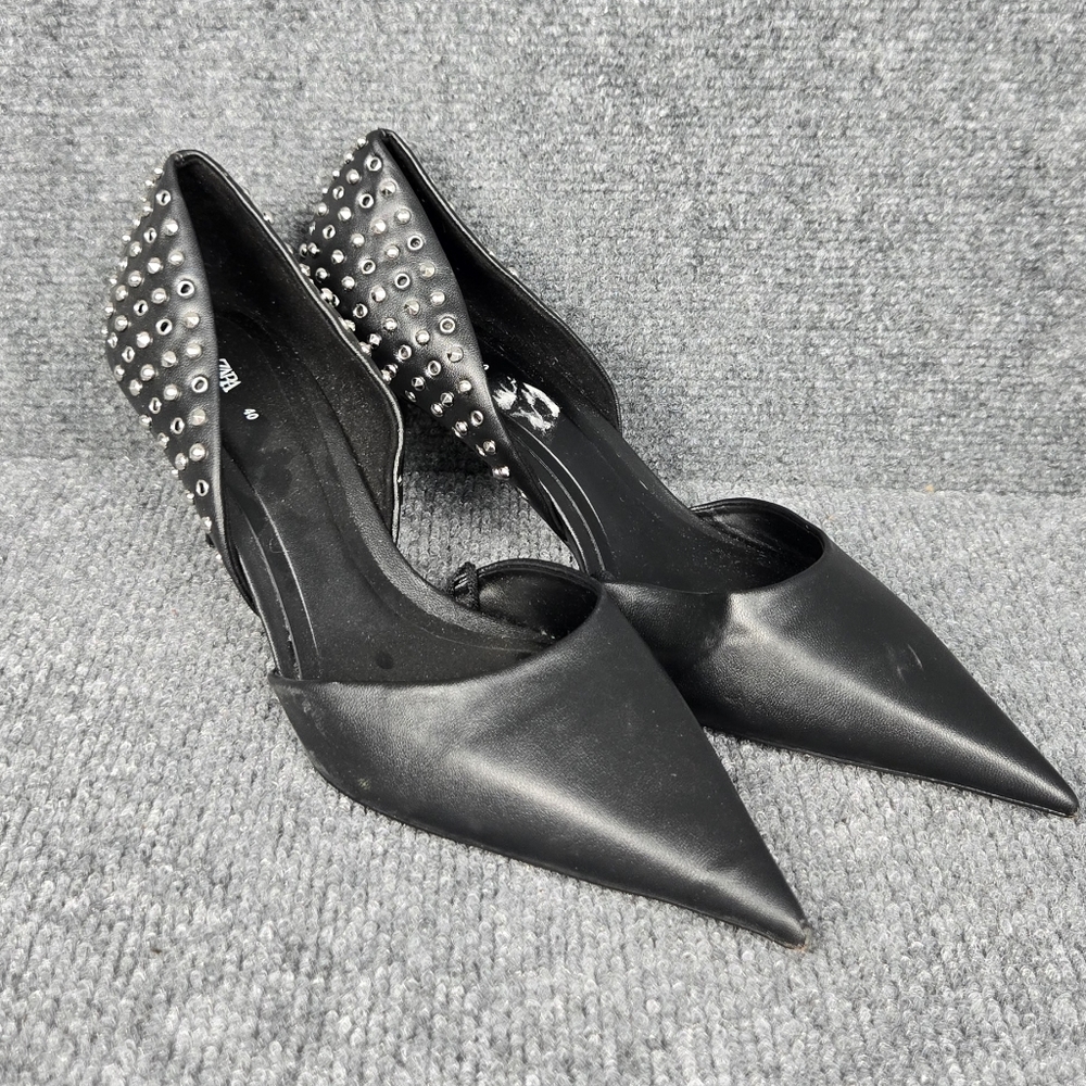 ZARA Black Studded Women's Heels
